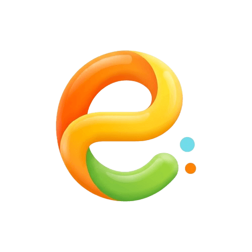 Eduno 3D Ribbon Logo